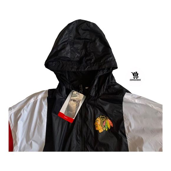 NHL Apparel Kids Youth Size XL 18/20 Chicago Blackhawks Full Zip Windbreaker New - Picture 9 of 10